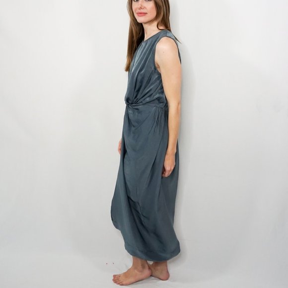 EVERLY Slate Gray Nerona Draped Dress NWT - Picture 5 of 6